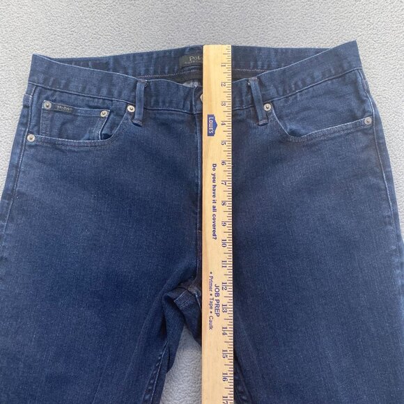 Ralph Lauren Jeans Mens measurements 34X27 Blue Denim Straight Leg Dark Wash - Picture 5 of 9